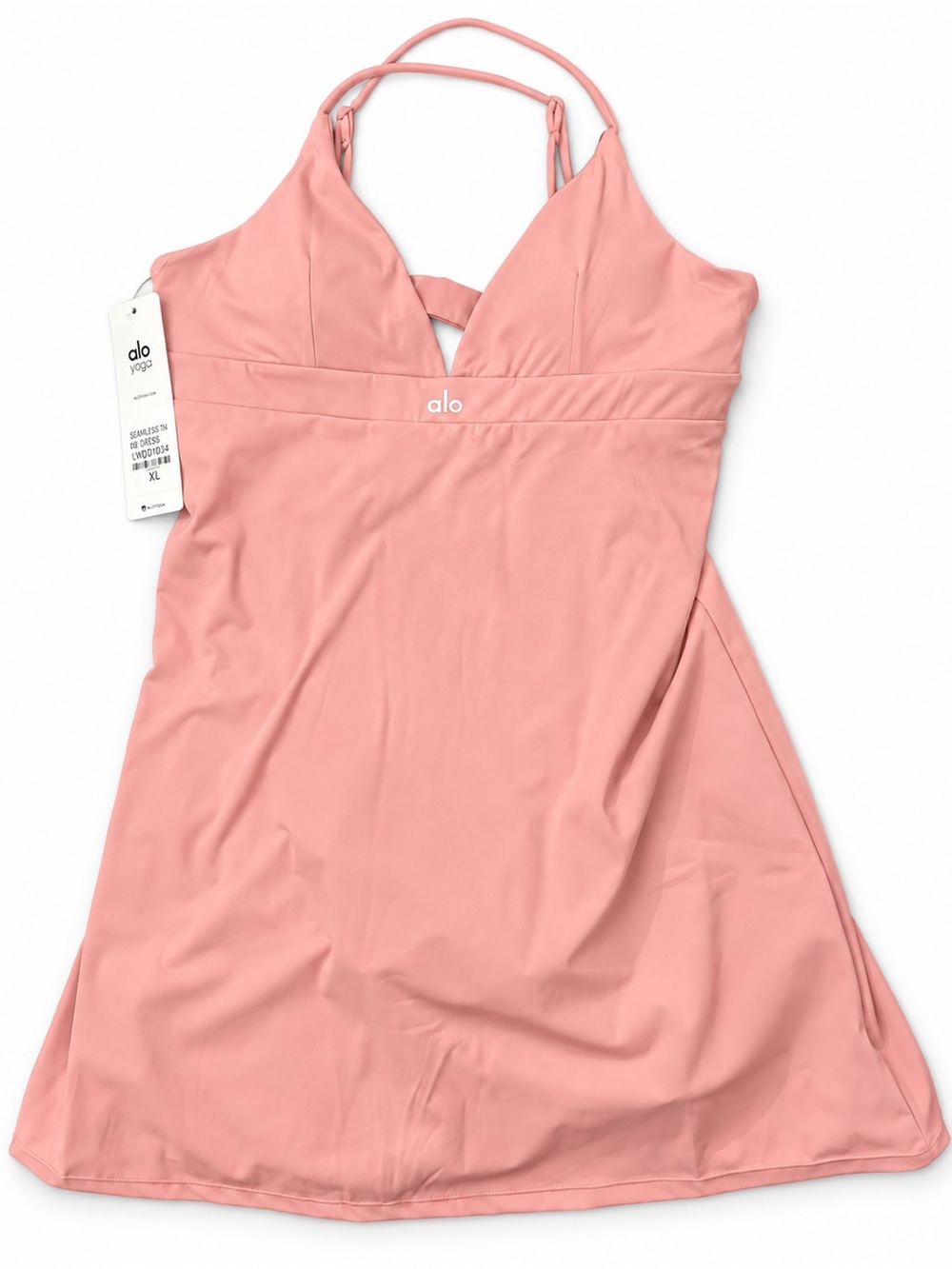 NWT Alo Yoga Pink Seamless Tennis Dress Athletic Mini Dress XL